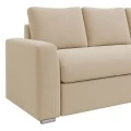 Belle pakoworld reversible corner sofa bed beige fabric 236x164x88cm