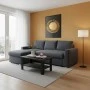Corner-sofa bed right corner Belle pakoworld fabric anthracite236x164x88cm