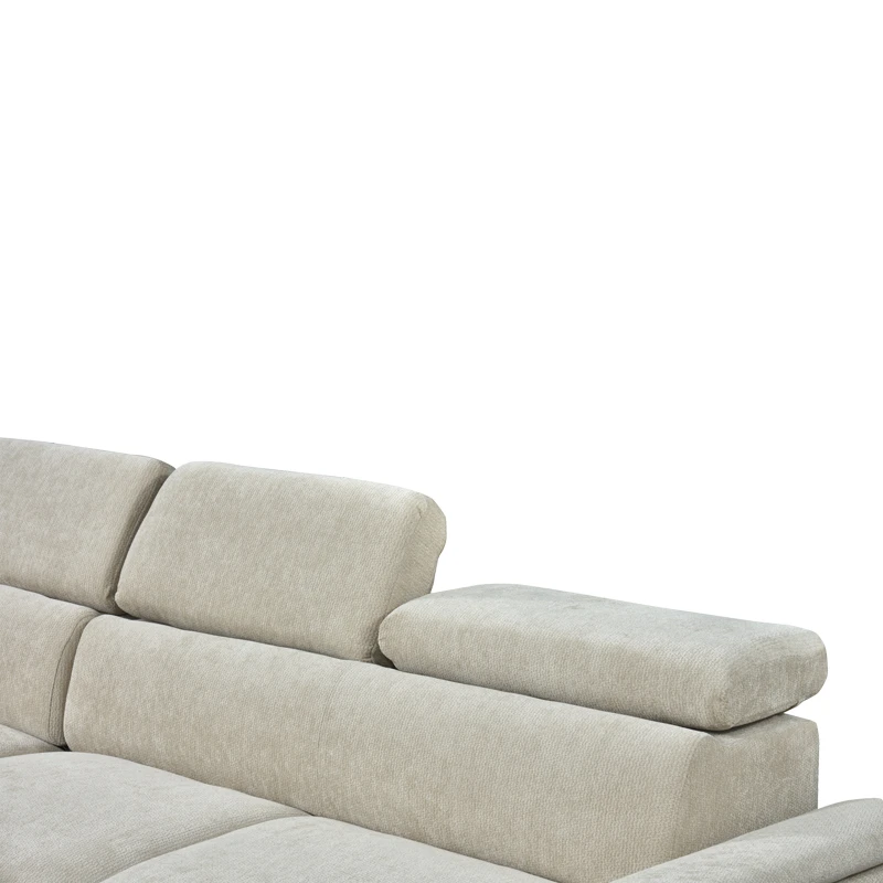 Dreamora right corner pakoworld corner sofa bed with storage space beige fabric 270x167x82cm