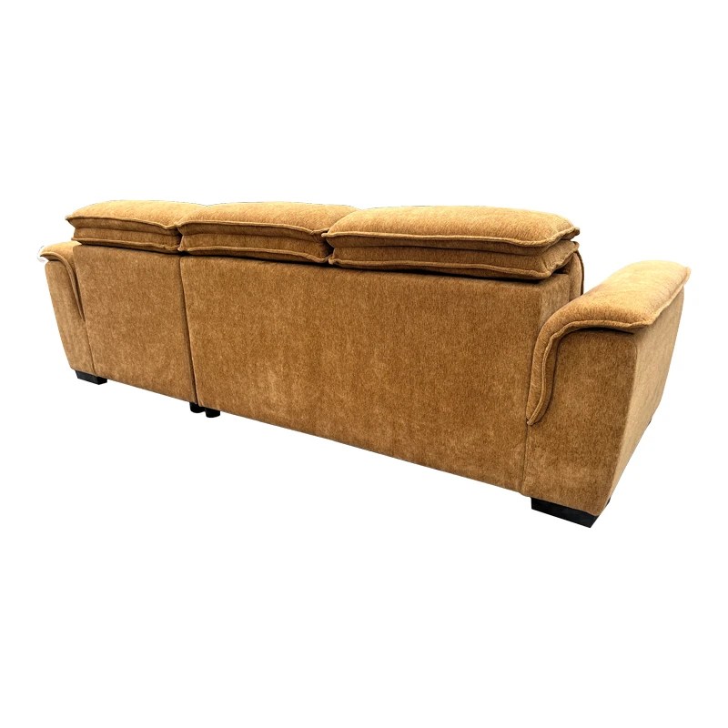 Left corner sofa-bed Lemance pakoworld camel fabric 255x168x82cm