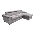 Left corner sofa-bed Lemance pakoworld grey fabric 255x168x82cm
