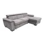 Left corner sofa-bed Lemance pakoworld grey fabric 255x168x82cm
