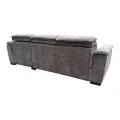 Left corner sofa-bed Lemance pakoworld grey fabric 255x168x82cm