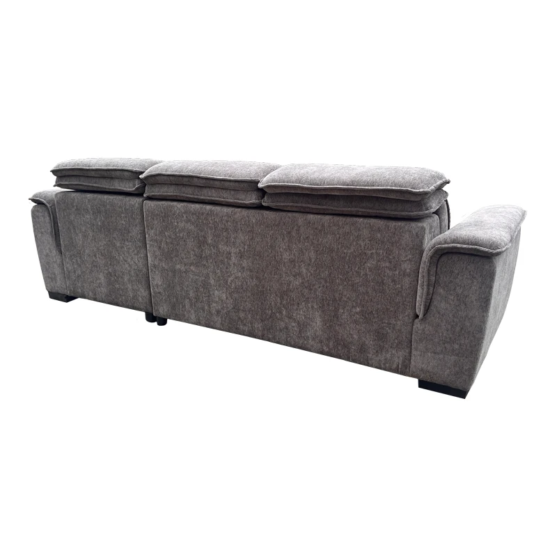 Left corner sofa-bed Lemance pakoworld grey fabric 255x168x82cm