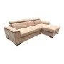 Left corner sofa-bed Lemance pakoworld beige fabric 255x168x82cm