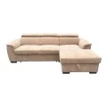 Left corner sofa-bed Lemance pakoworld beige fabric 255x168x82cm