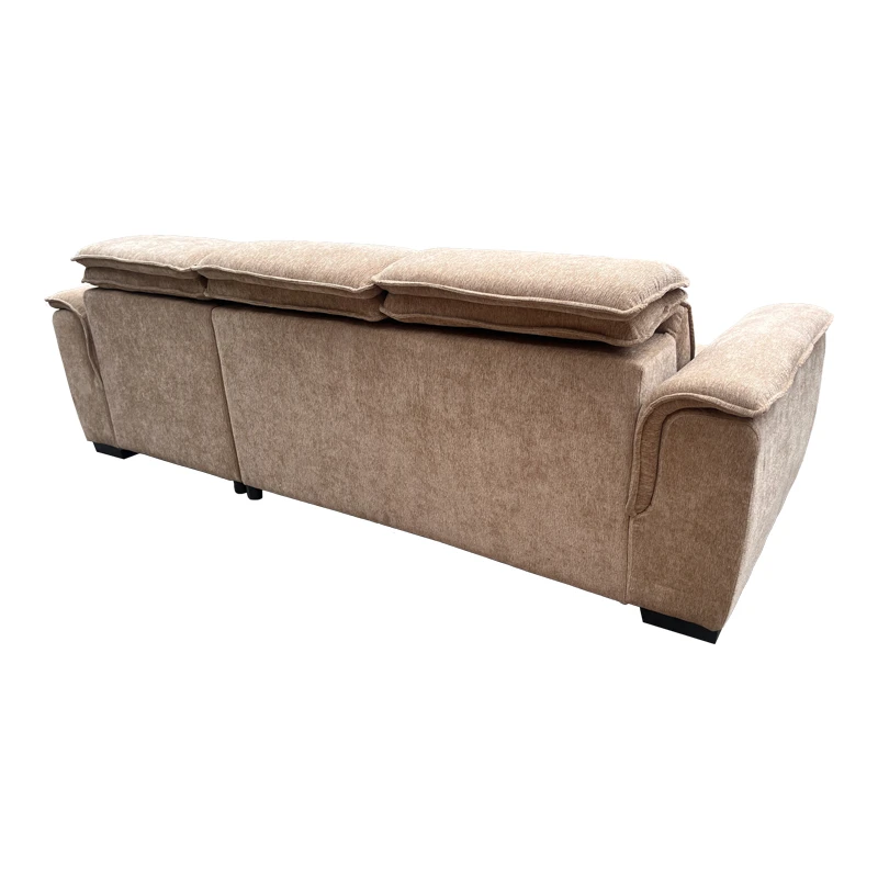 Left corner sofa-bed Lemance pakoworld beige fabric 255x168x82cm