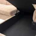 Left corner sofa-bed Lemance pakoworld beige fabric 255x168x82cm