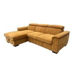 Right corner sofa-bed Lemance pakoworld camel fabric 255x168x82cm