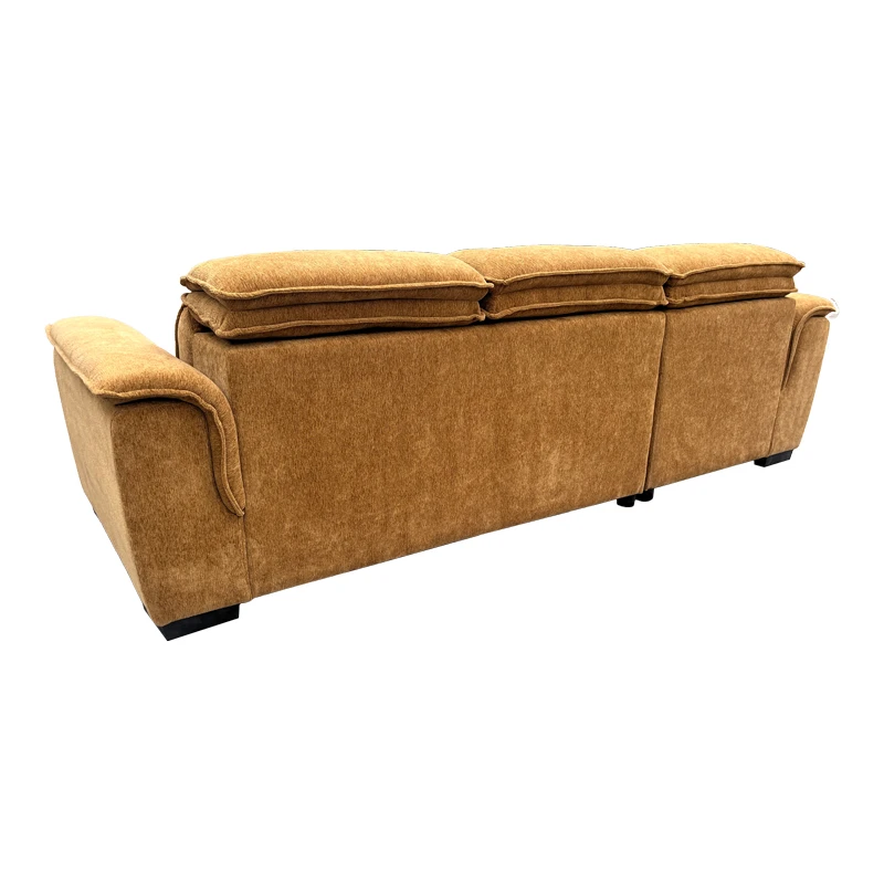 Right corner sofa-bed Lemance pakoworld camel fabric 255x168x82cm
