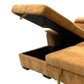 Right corner sofa-bed Lemance pakoworld camel fabric 255x168x82cm