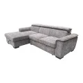 Right corner sofa-bed Lemance pakoworld grey fabric 255x168x82cm