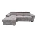 Right corner sofa-bed Lemance pakoworld grey fabric 255x168x82cm