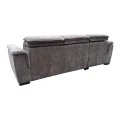 Right corner sofa-bed Lemance pakoworld grey fabric 255x168x82cm