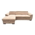 Right corner sofa-bed Lemance pakoworld beige fabric 255x168x82cm