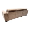 Right corner sofa-bed Lemance pakoworld beige fabric 255x168x82cm