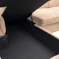 Right corner sofa-bed Lemance pakoworld beige fabric 255x168x82cm
