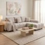 Left corner sofa Londe pakoworld grey beige fabric 273x211x92cm