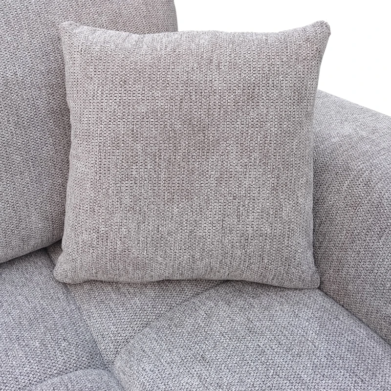 Left corner sofa Londe pakoworld grey beige fabric 273x211x92cm