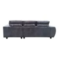 Left corner sofa Londe pakoworld grey fabric 273x211x92cm