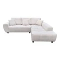 Left corner sofa Londe pakoworld beige fabric 273x211x92cm