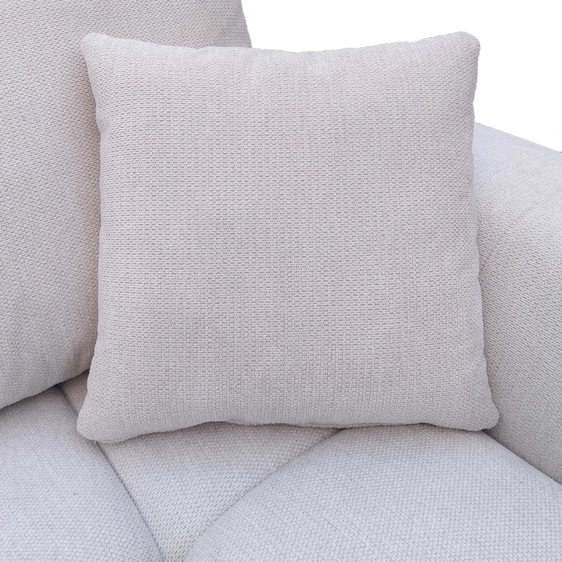 Left corner sofa Londe pakoworld beige fabric 273x211x92cm
