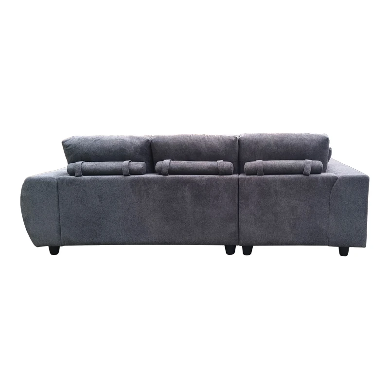 Right corner sofa Londe pakoworld grey fabric 273x211x92cm