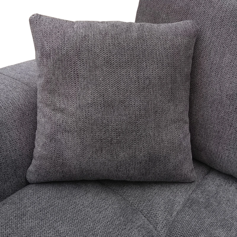 Right corner sofa Londe pakoworld grey fabric 273x211x92cm