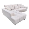 Right corner sofa Londe pakoworld beige fabric 273x211x92cm