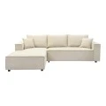 Right corner sofa Maden pakoworld beige fabric 279x203x90cm