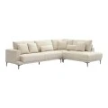 Left corner sofa Maliva pakoworld beige fabric 277x206x85cm