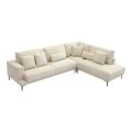 Left corner sofa Maliva pakoworld beige fabric 277x206x85cm