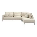 Left corner sofa Maliva pakoworld beige fabric 277x206x85cm