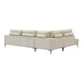 Left corner sofa Maliva pakoworld beige fabric 277x206x85cm