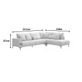 Left corner sofa Maliva pakoworld beige fabric 277x206x85cm