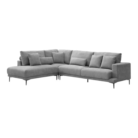 Corner sofa Maliva pakoworld right corner grey fabric 280x210x100cm