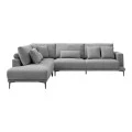 Corner sofa Maliva pakoworld right corner grey fabric 280x210x100cm