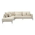 Corner sofa Maliva pakoworld right corner beige fabric 280x210x100cm