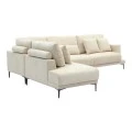 Corner sofa Maliva pakoworld right corner beige fabric 280x210x100cm