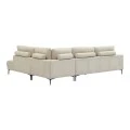 Corner sofa Maliva pakoworld right corner beige fabric 280x210x100cm