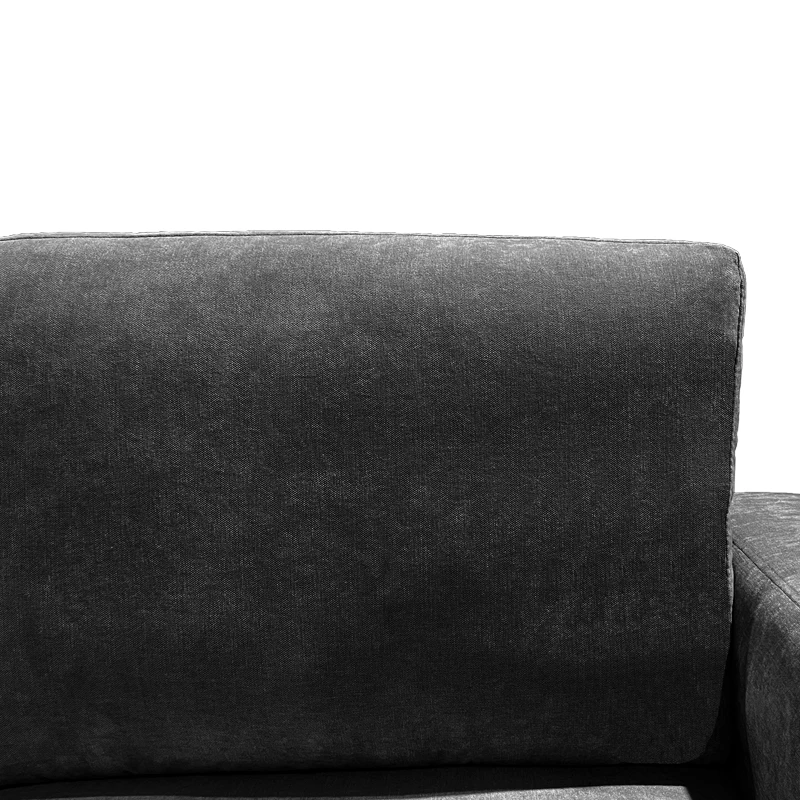 Left corner sofa Menande pakoworld anthracite fabric 248x160x89cm