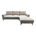 Left corner sofa Menande pakoworld beige fabric 248x160x89cm