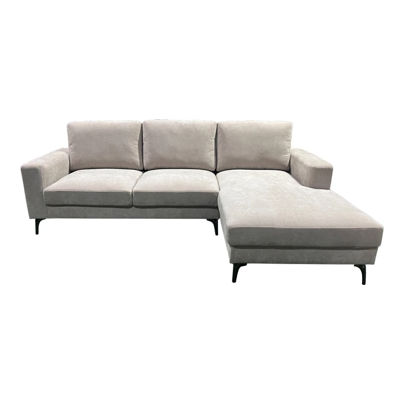 Left corner sofa Menande pakoworld beige fabric 248x160x89cm