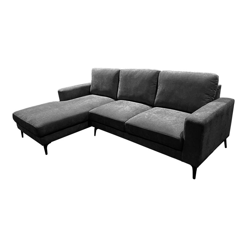 Right corner sofa Menande pakoworld anthracite fabric 248x160x89cm