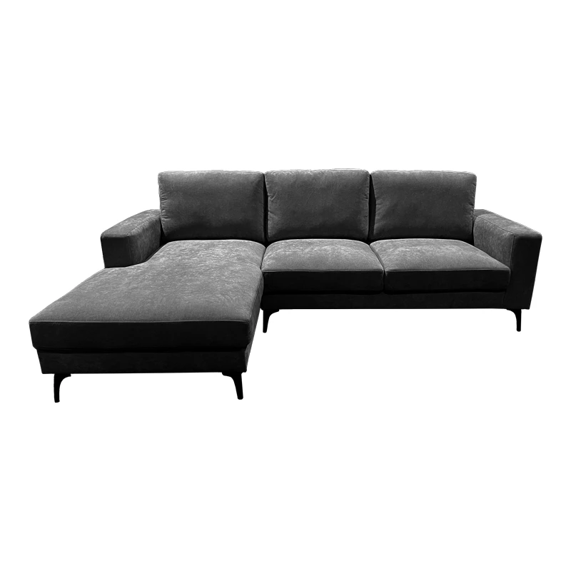Right corner sofa Menande pakoworld anthracite fabric 248x160x89cm