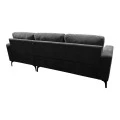 Right corner sofa Menande pakoworld anthracite fabric 248x160x89cm