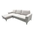 Right corner sofa Menande pakoworld ivory fabric 248x160x89cm