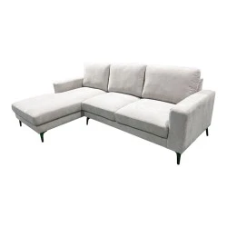 Right corner sofa Menande pakoworld ivory fabric 248x160x89cm
