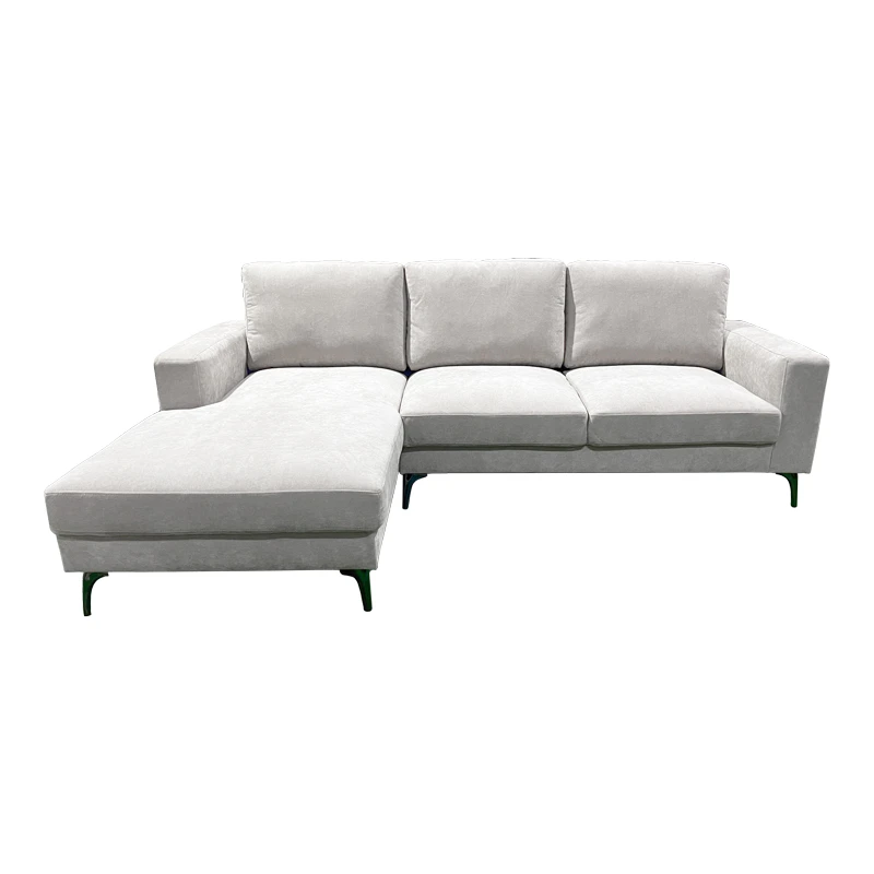 Right corner sofa Menande pakoworld ivory fabric 248x160x89cm