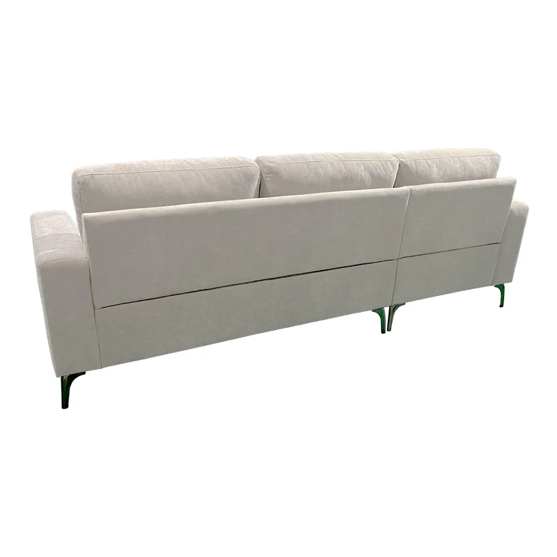 Right corner sofa Menande pakoworld ivory fabric 248x160x89cm